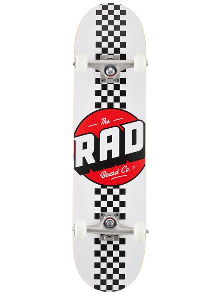 Rad Checker Stripe White/Black Complete 7.75 x 31