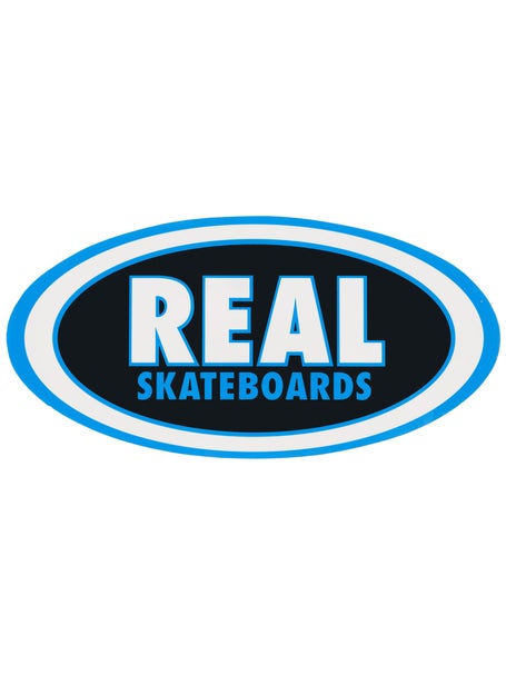 Real Classic Oval Sticker Medium Blue
