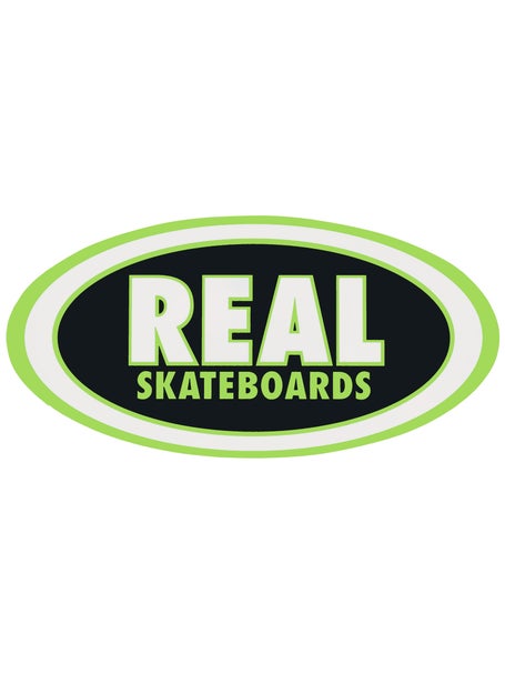 Real Classic Oval Sticker Medium Green