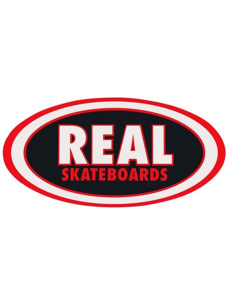 Real Classic Oval Sticker Medium Red
