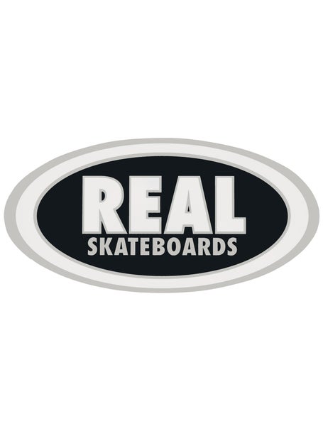 Real Classic Oval Sticker Medium Silver
