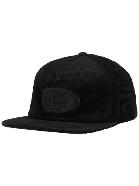 Real Oval Snapback Hat\Black/Black