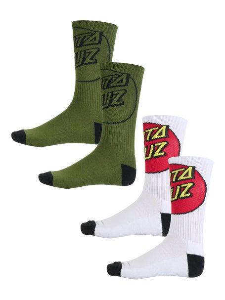 Santa Cruz Big Cruz 2-Pack Socks\White/Army Multi