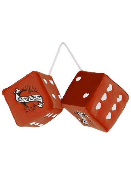 Santa Cruz Banner Heart Hanging Dice Set