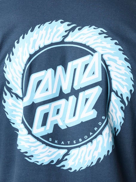 Santa Cruz Flame Ringed Dot T-Shirt\Blue Dusk