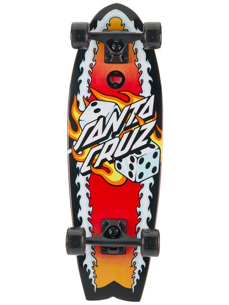 Santa Cruz Flaming Dice Dot Complete 8.81 x 27.69