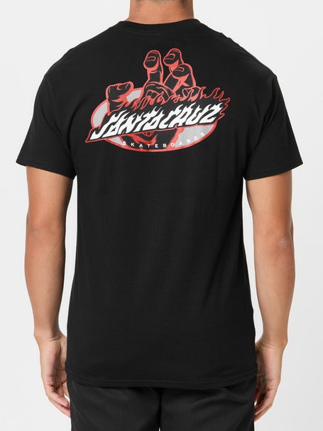 Santa Cruz Screaming Fire Oval T-Shirt\Black