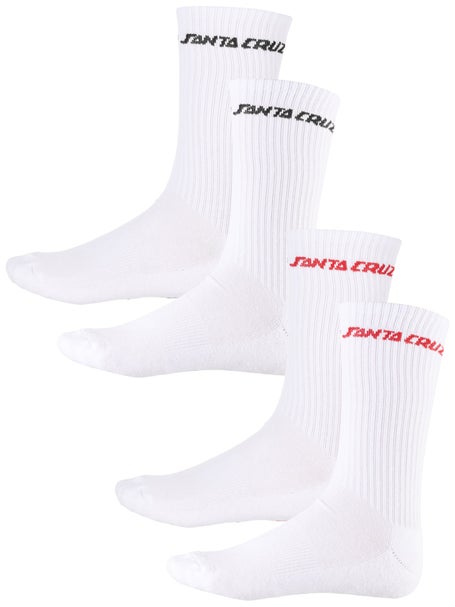 Santa Cruz Strange Strip 2 Pack Socks\White