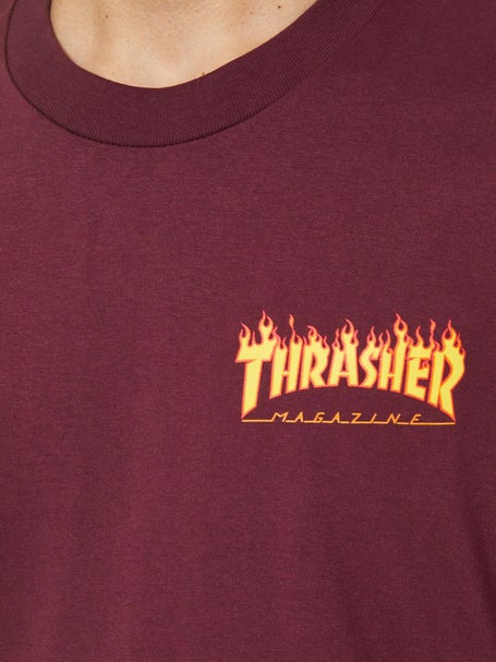 Santa Cruz Thrasher Flame Dot T-Shirt - Black - L