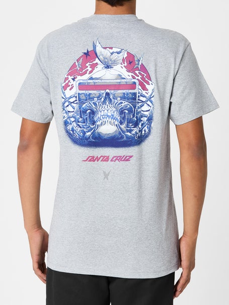 Santa Cruz Wooten Cyber Skull T-Shirt\Hthr Grey