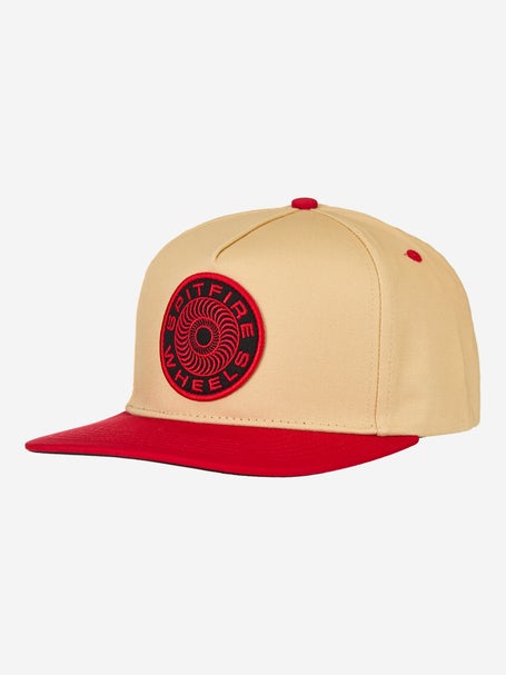 Spitfire Classic 87 Swirl Patch Snapback Hat\Tan/Red