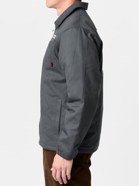 Spitfire Wheels Coat Burnout Jacket - Charcoal, 100% Cotton Twill With Quilted Lining