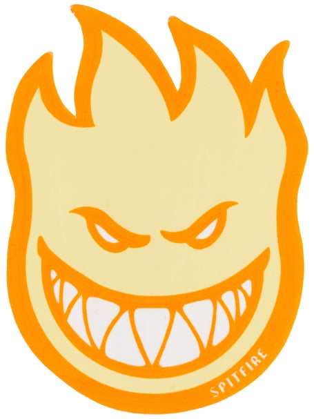 Spitfire Fireball Fill Sticker Small Cream/Orange