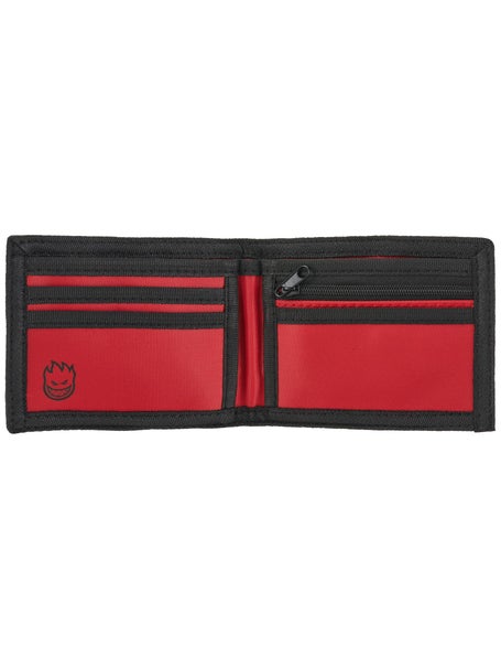 Spitfire Burnout Script Bifold Wallet\Red/Black