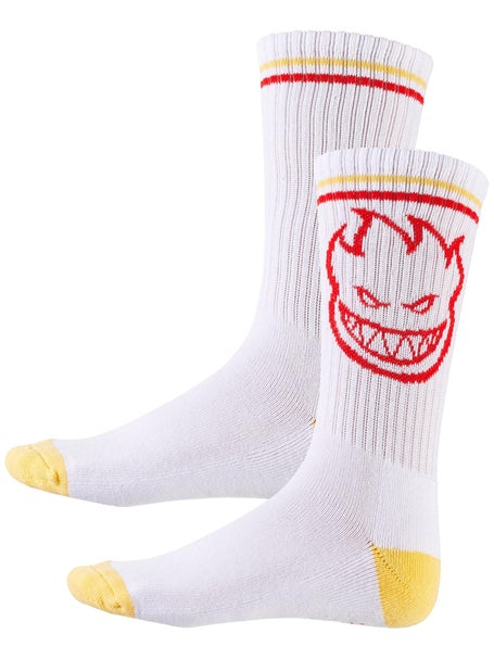 Spitfire Bighead Socks\White/Yellow/Red