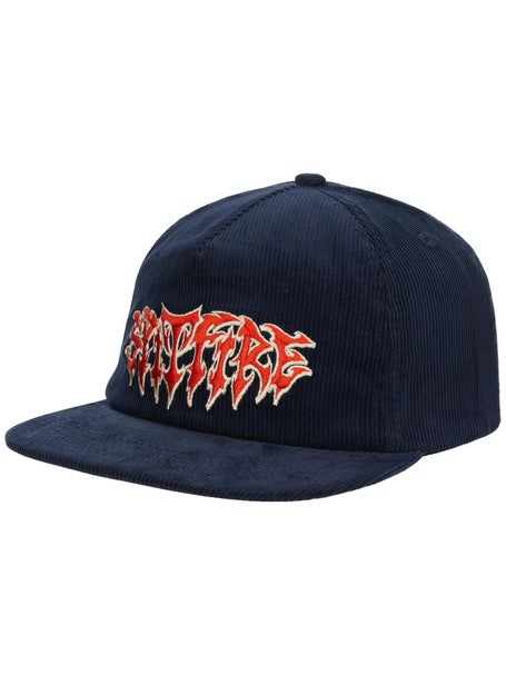 Spitfire Demon Script Snapback Hat\Navy/Red