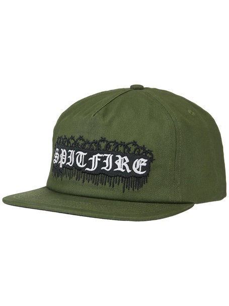 Spitfire Old E Barbed Snapback Hat\Military Green