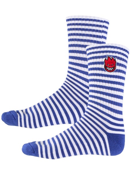 Spitfire Bighead Fill Stripe Emb Socks\Blue/White