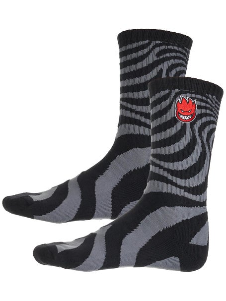 Spitfire Bighead Fill Emb Socks\Black/Charcoal/Red