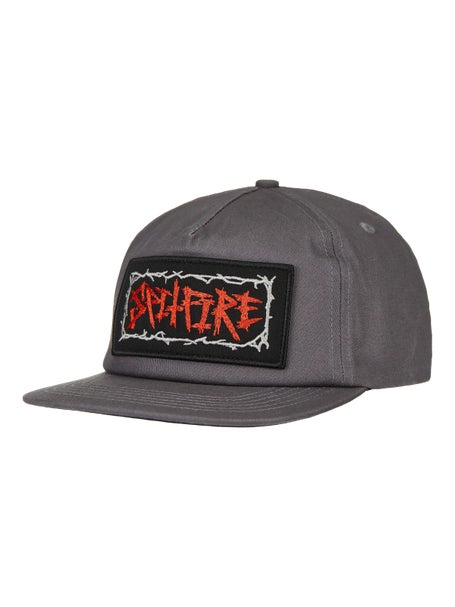 Spitfire Gas Mask Script Patch Snapback Hat\Charcoal