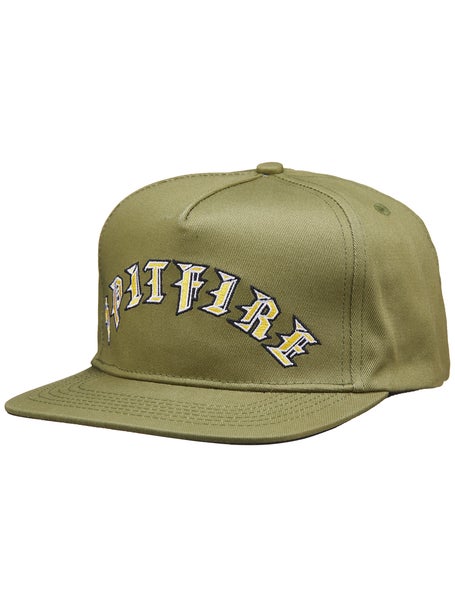 Spitfire Old E Arch Snapback Hat\Olive/Gold