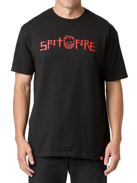 Spitfire Rough Scribble T-Shirt\Black/Red