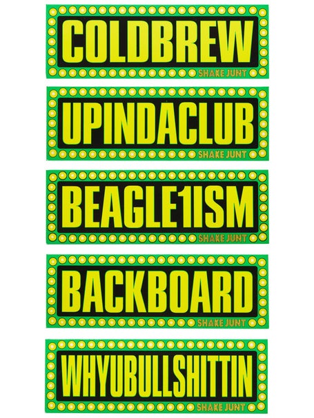 Shake Junt Slogans Sticker 5 pack