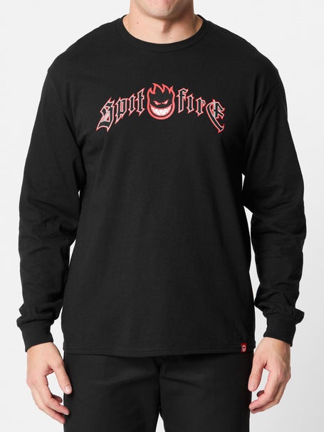 Spitfire Immortal Fire Longsleeve T-Shirt\Black/Red