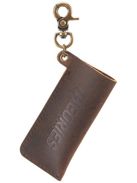 Theories Stamp Logo Leather Lighter Case Keychain