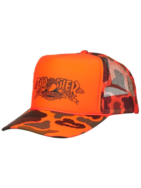 Thrasher x Anti Hero Mag Banner Trucker Hat\Orange Camo