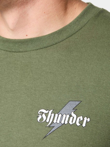 Thunder Bolt Script T-Shirt\Military Green