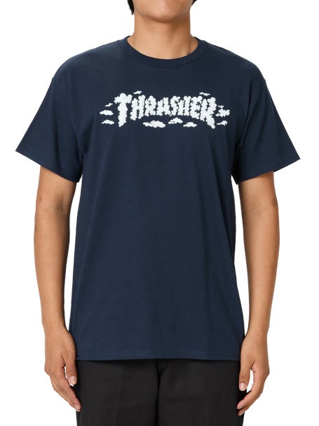 Thrasher Clouds By Spanky T-Shirt\Navy
