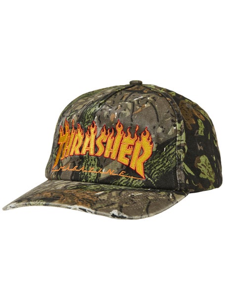 Thrasher Distressed Snapback Hat\Camo