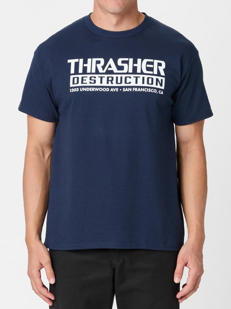 Thrasher Destruction T-Shirt\Navy