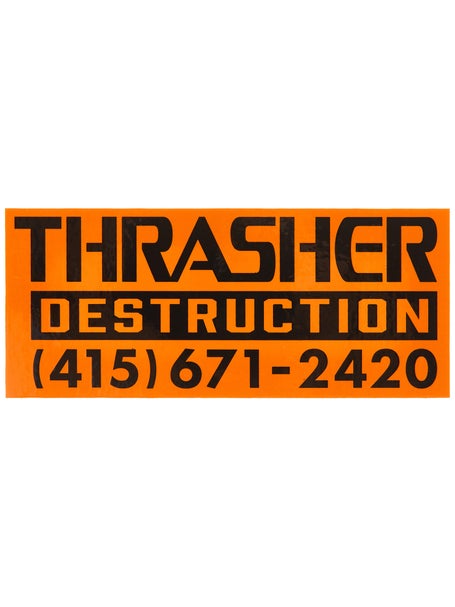 Thrasher Destruction Sticker Orange