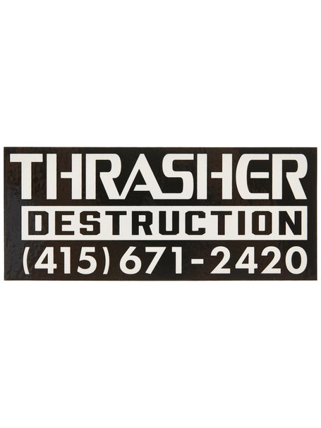 Thrasher Destruction Sticker Black