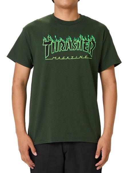 Thrasher Flame T-Shirt\Forest Green 