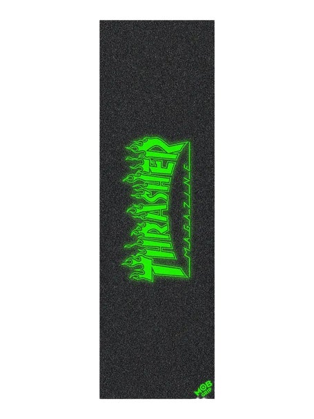 Thrasher Flame Glow Logo 10 x 33 Griptape by Mob