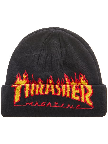 Thrasher Flame Fold Beanie\Black