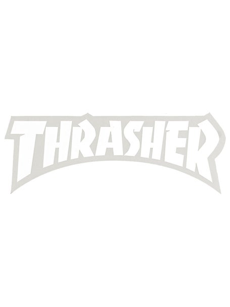 Thrasher Logo Die Cut Sticker White