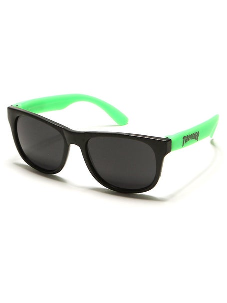 Thrasher Logo Sunglasses Black/Green