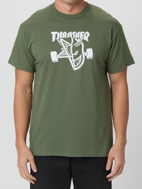 Thrasher x Spitfire Thrash & Burn T-Shirt\Military