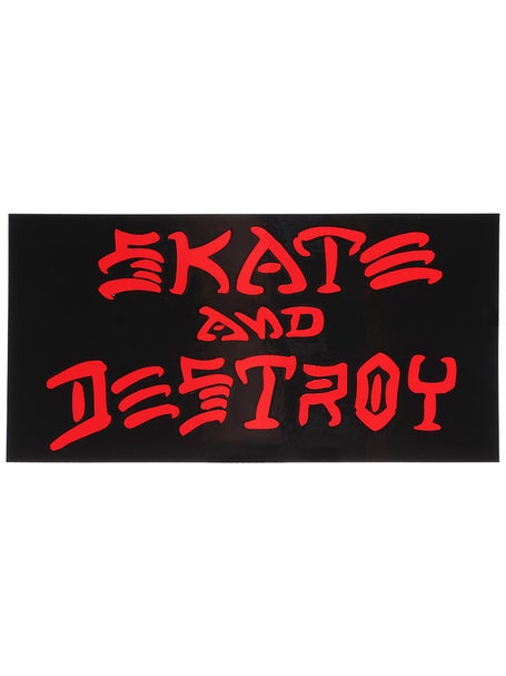 Thrasher Skate And Destroy Large Sticker Black