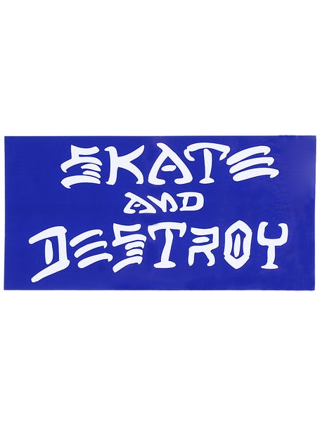 Thrasher Skate And Destroy Large Sticker Blue