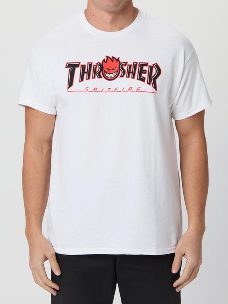 Thrasher x Spitfire Bighead Outline T-Shirt\White