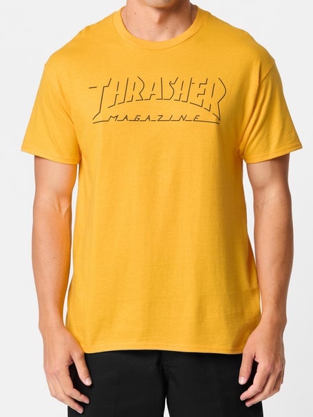 Thrasher Shadow Mag Logo T-Shirt\Gold