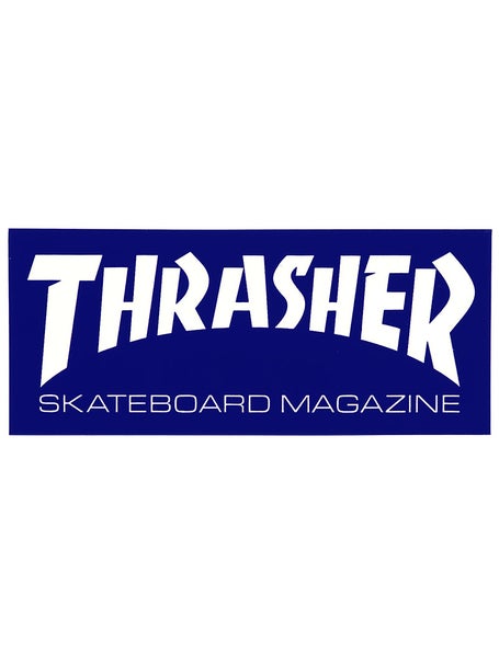 Thrasher Skate Mag Logo Medium Sticker Blue