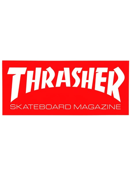 Thrasher Skate Mag Logo Medium Sticker Red
