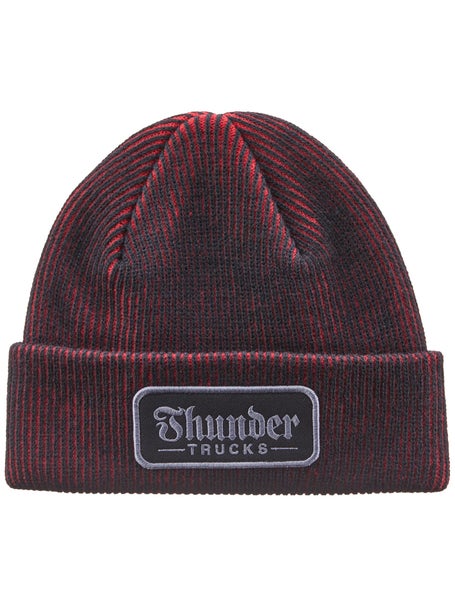 Thunder Script Patch Beanie\Black/Red/Silver