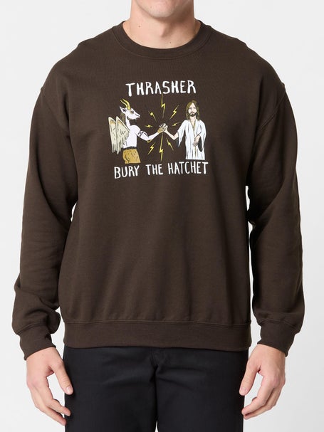 Thrasher x Toy Machine B.T.H. Crewneck\Dark Chocolate